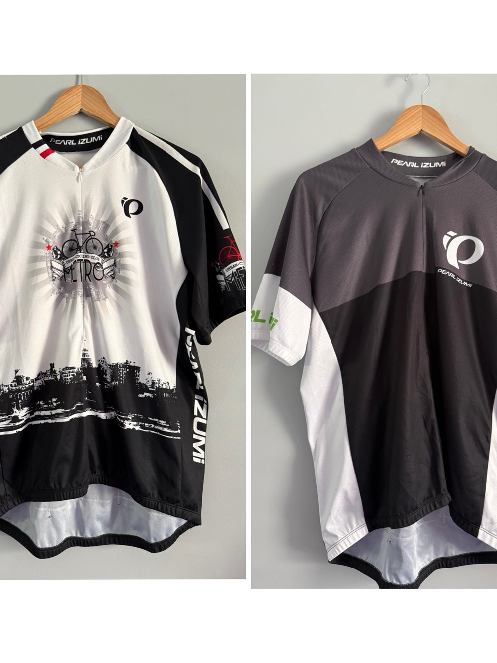 Pearl Izumi Men’s Black, White & Gray Cycling Jersey Duo XL READ ….